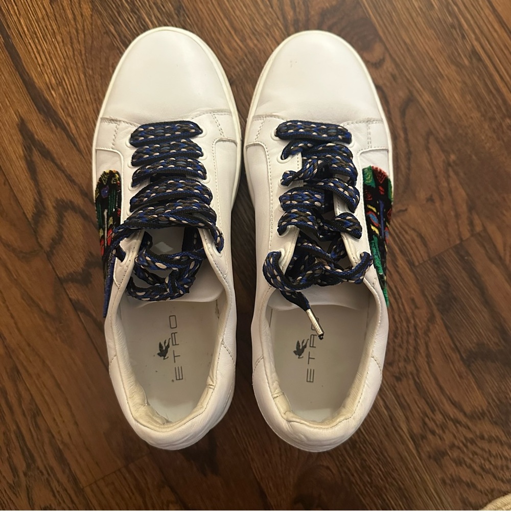 Etro Tribal Patch leather trainer sneaker size EU 39 - Picture 5 of 13